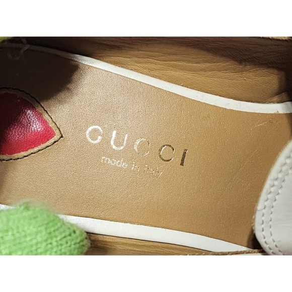 Authentic Gucci Peyton GG Sylvie Pearl Studded Loafer White Size 36 - Picture 4 of 14